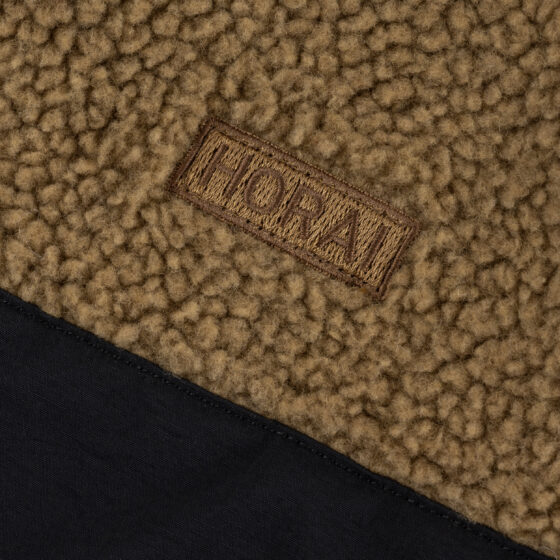 Veste à fermeture éclair en molleton berbère Caramel