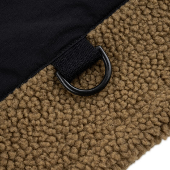 Veste à fermeture éclair en molleton berbère Caramel