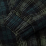 Veste bomber en laine Tartan vert et marine