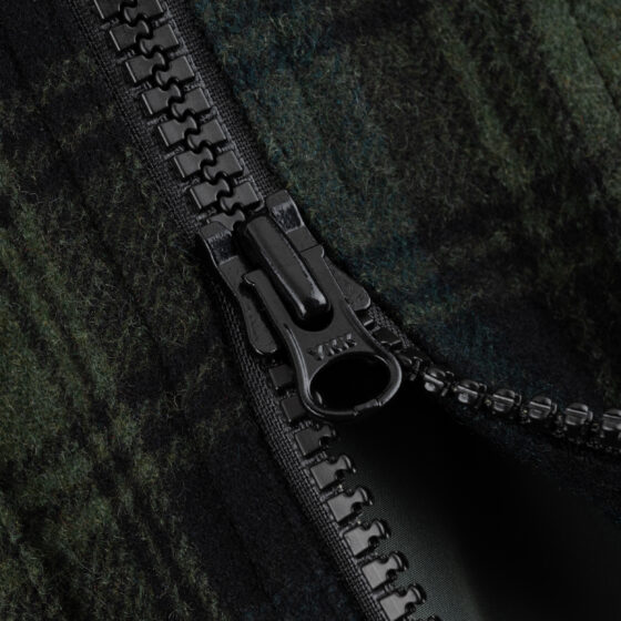 Veste bomber en laine Tartan vert et marine