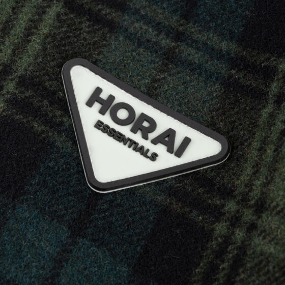 Veste bomber en laine Tartan vert et marine