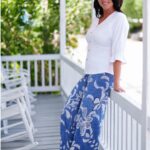 Palazo coco Bleu denim et blanc