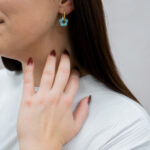 Boucles d'oreilles fleur or Sauge