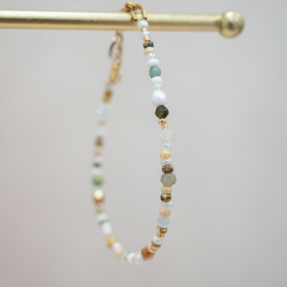 Bracelet de perles colorées Vert