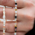 Bracelet de perles colorées Violet