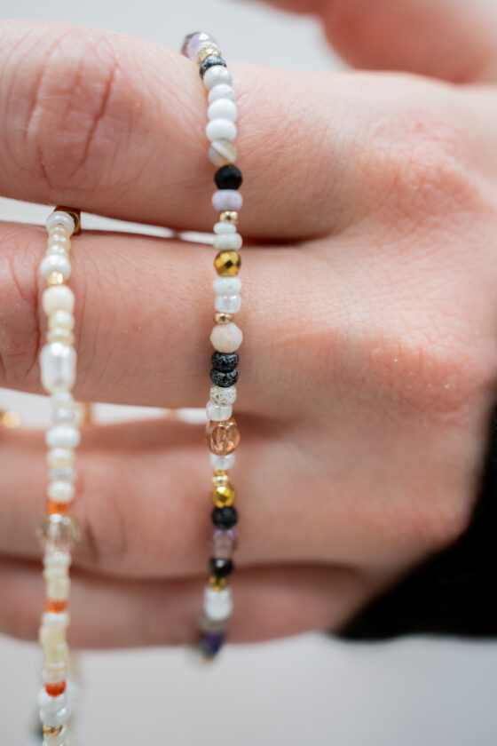 Bracelet de perles colorées Violet