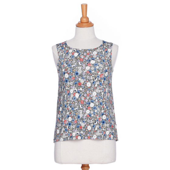 Camisole sunrise Fleuri kaki