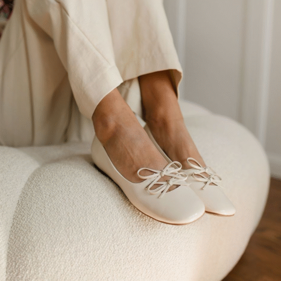 Chaussures plates Less Beige