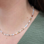 Collier de perles colorées Vert