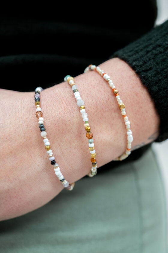 Bracelet de perles colorées Vert