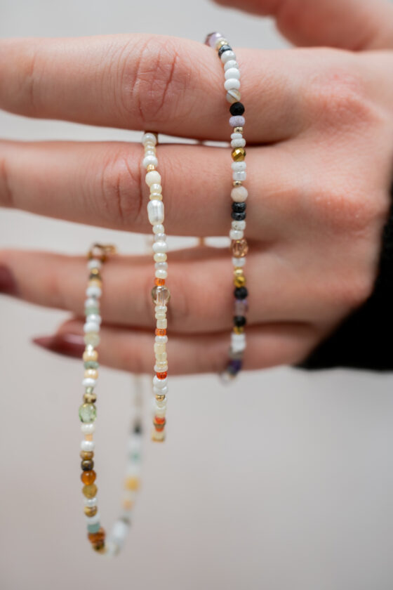 Bracelet de perles colorées Vert