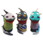 Marionnette Dragon Laine recyclée