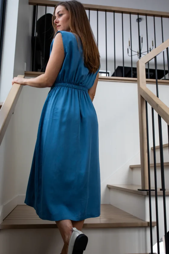 Robe flore Bleu