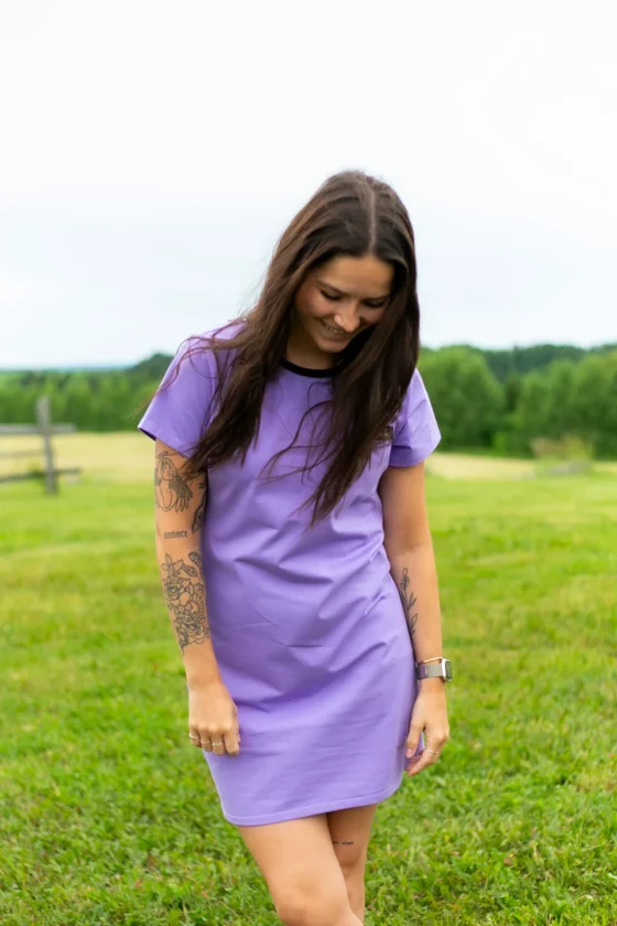 Robe t-shirt classique Lilas