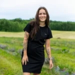 Robe t-shirt classique Noir