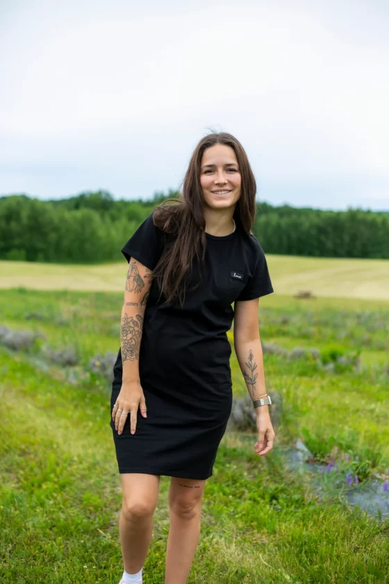 Robe t-shirt classique Noir