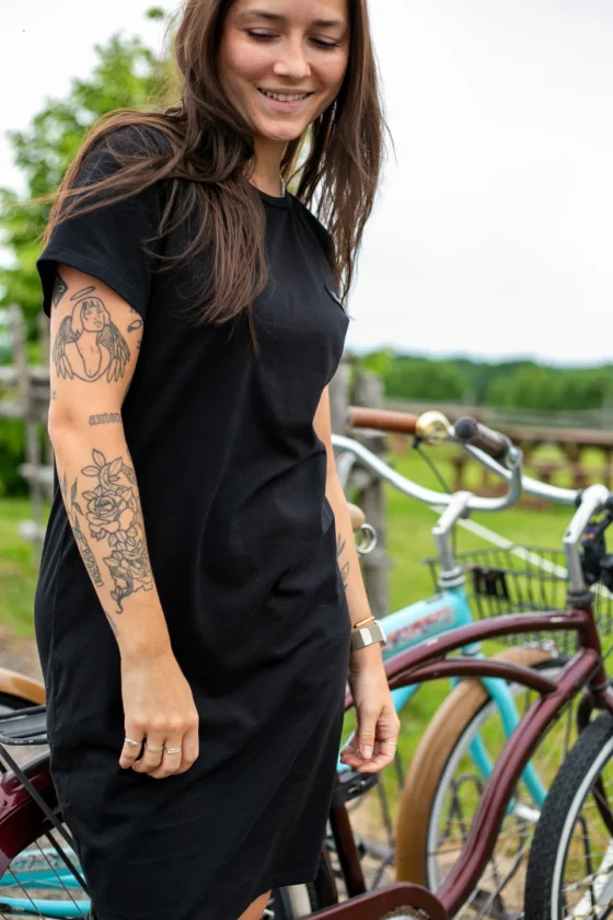 Robe t-shirt classique Noir