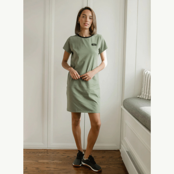 Robe t-shirt classique Vert sauge