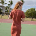 Robe t-shirt twist Coucher de soleil