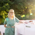 Robe t-shirt twist Vert sauge