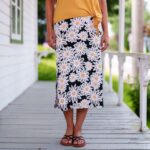 Jupe 7/8 fiesta Marguerites blanc