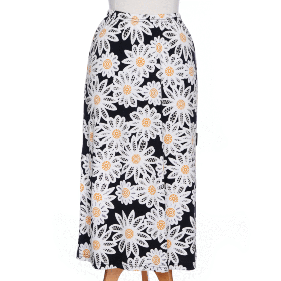 Jupe 7/8 fiesta Marguerites blanc