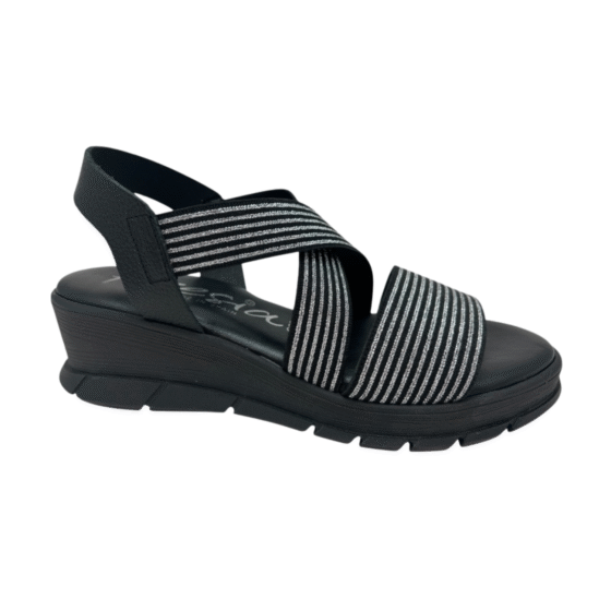 Sandale Élancia Noir et argent